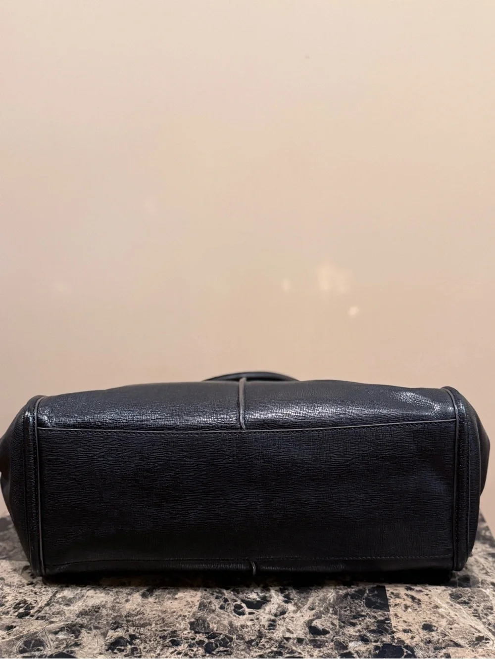 Coach Madison Caroline Black Leather Carryall Satche